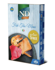 N&D Can Cat Natural Fish Trio Menu paket 6x70g