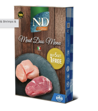 N&D Can Cat Natural Meat Duo Menu paket 6x70g