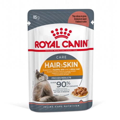 Royal Canin Hair&Skin Care Tanki koščki v omaki zeleju Royal Canin Hair&Skin Care Tanki koščki v omaki zeleju